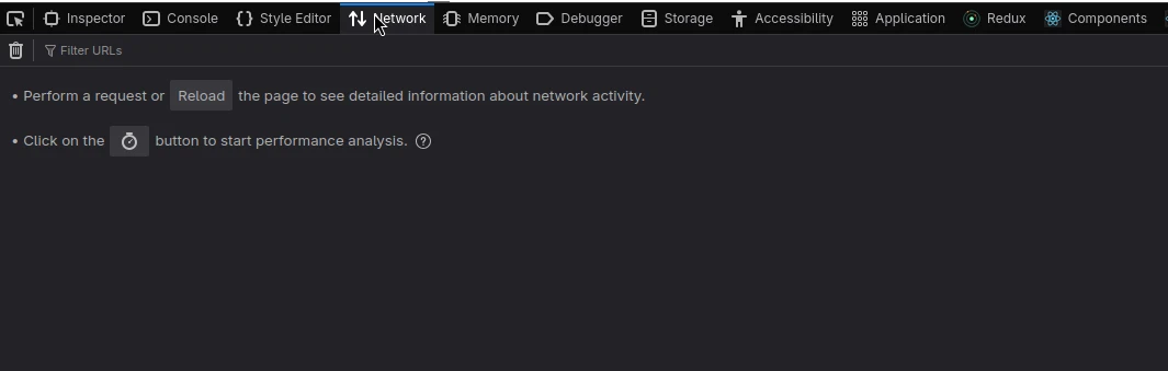 Zrzut ekranu przedstawiający narzędzia deweloperskie Firefoxa