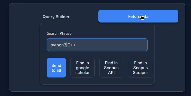 Zrzut ekranu pokazujący zakładę &quot;Fetch data&quot;